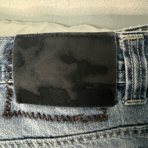 South Pole USED Vintage Baggy Blue/grayish Light Wash Denim Jeans Shorts Men 34 - Picture 4 of 9